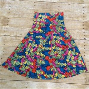 LuLaRoe Azure Rare Unicorn Candy Print Skirt XS